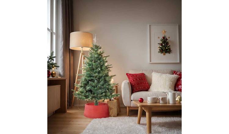 Walplus Plastic Christmas Tree Skirt - Red - 65 x 65 x 24 cm