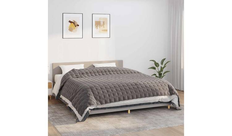 Walplus 15 kg Polyester Weighted Blanket - Grey - 235 x 290 cm