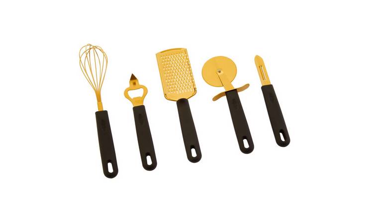 Orsina Zing Five Piece Kitchen Gadget Set – Gold