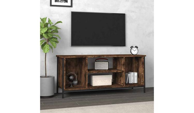 Walplus Engineered Wood TV Cabinet - Dark Oak - 102 x 35 x 45 cm