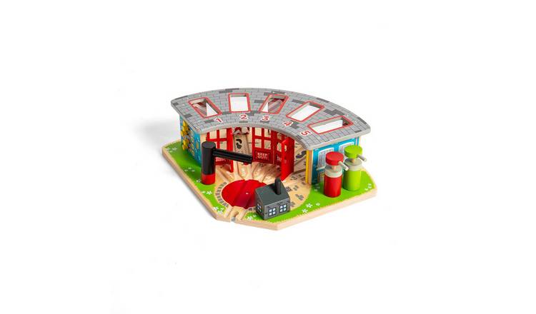 Bigjigs Rail Five Way Engine Shed - 3 Years +