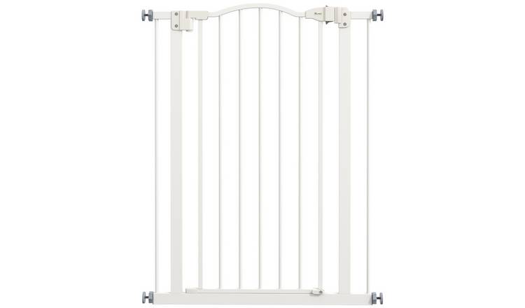 PawHut Adjustable Pressure Fit Auto Close Dog Stair Gate - 74-80cm - White