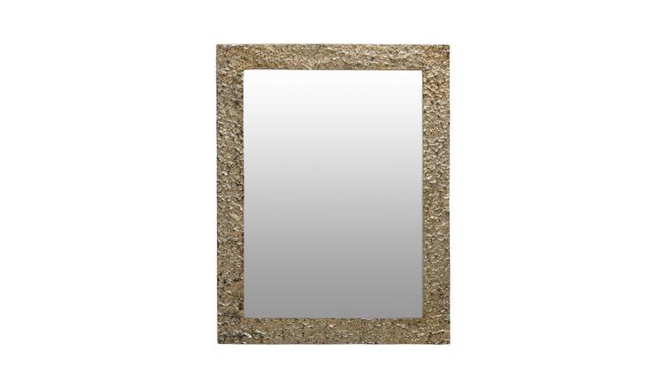 Orsina Akola Textured Finish Rectangular Wall Mirror - Gold