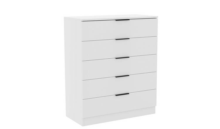 Vida Designs Trega 5 Drawer Chest - White