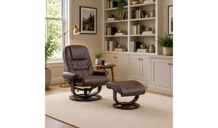 Artemis Home Burdell Swivel Recliner - Brown