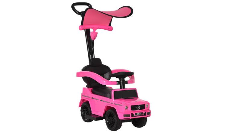 HOMCOM 3 in 1 G350 Licensed Horn Steering Kids Sliding Car - Pink