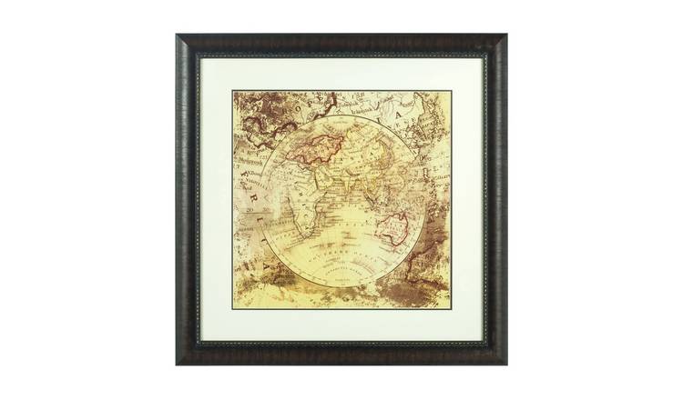 Orsina Framed Vintage Map Wall Art