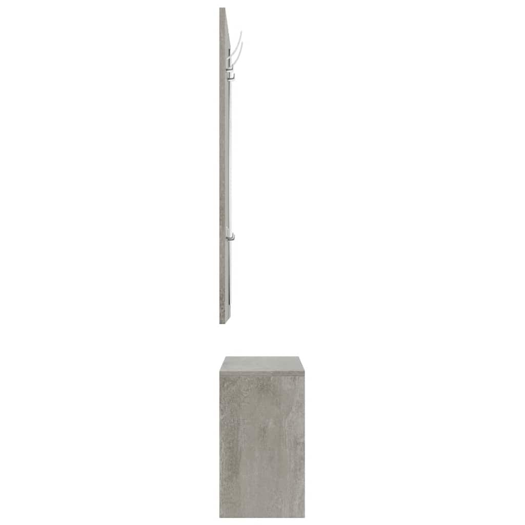 Walplus Engineered Wood Shoe Cabinet - Concrete Grey - 80 x 27 cm - Image 5