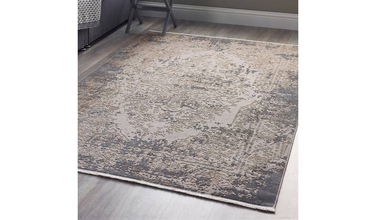 Mega Flooring Grey Modern Abstract Rug - 80 x 150cm