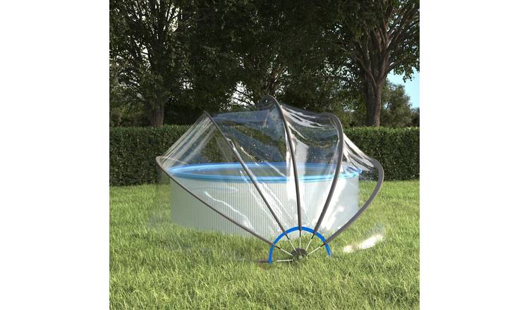 Walplus Round PVC Pool Dome - Transparent - 376 x 188 cm