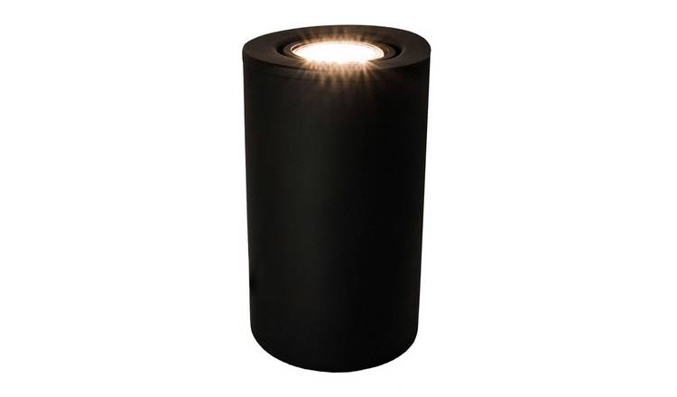 Happy Homewares Matt Black GU10 or Tilt Capability Floor Lamp - 10cm
