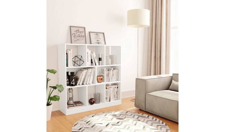 Walplus Engineered Wood Book Cabinet - White - 97.5 x 29.5 x 100 cm