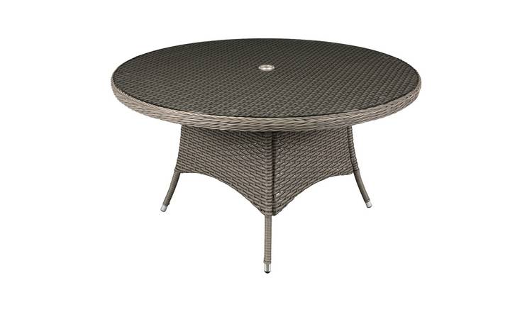 Loops Direct Rattan Garden Dining Table - Brown