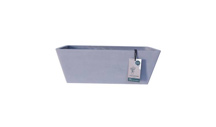 Fargro Home and Garden 4L Polystone X-Small Window Box Planter Pot - Light Grey
