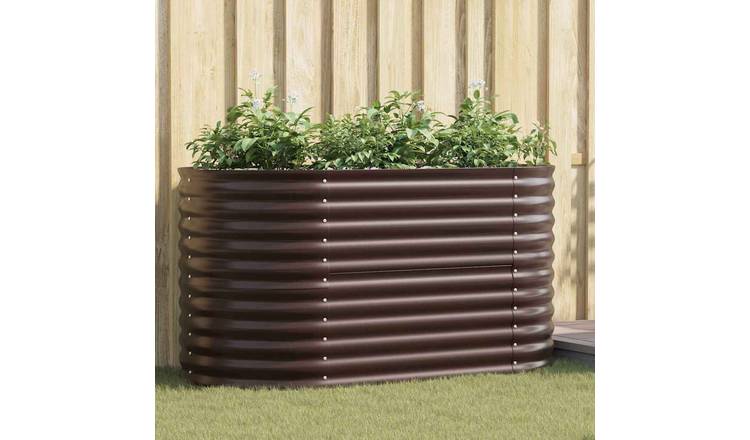 Walplus Steel Raised Garden Bed - Brown - 160 x 80 x 81 cm