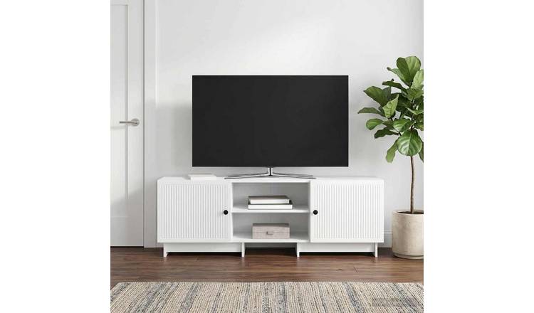 Walplus Engineered Wood TV Cabinet - White - 150 x 31 x 50 cm