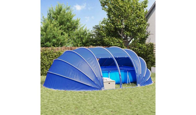 Walplus Polyester Pool Dome - Azure Blue - 640 x 432 x 205 cm