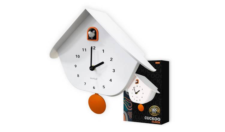 Walplus Matt Cuckoo Wall Clock - White