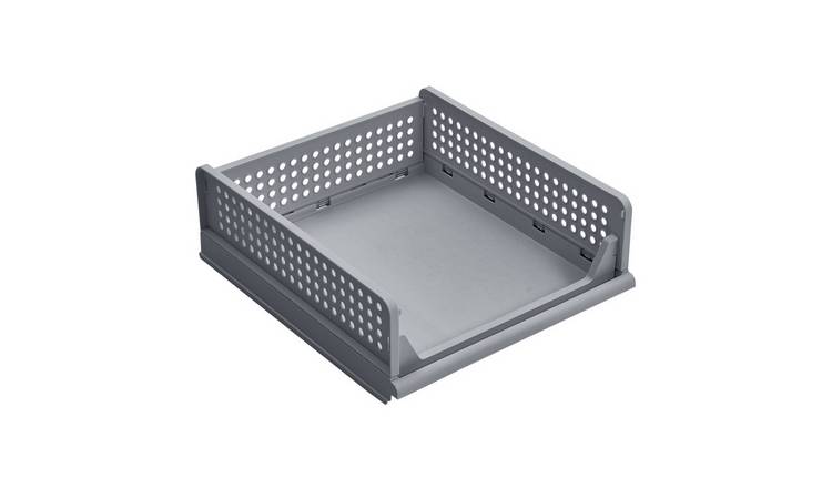 Living and Home Folding Stackable Wardrobe Storage Box - Grey