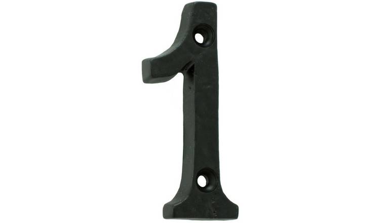 Loops Direct 78mm Iron Door Plaque - Number 1