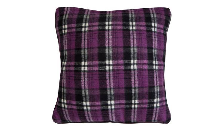 Orsina Bute Tartan Square Cushion – Purple