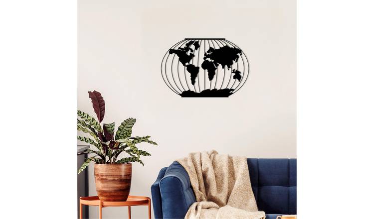 Decortie Metal Wall Art Meridian Metal - Black