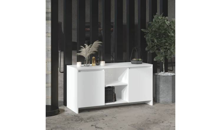 Walplus Engineered Wood TV Cabinet - White - 102 x 37.5 x 52.5 cm