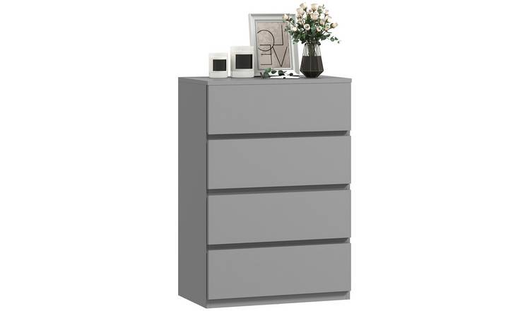 HOMCOM 4 Drawers Floor Tower Cupboard - Grey