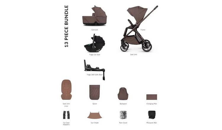 Venicci Tila 4-in-1 Travel System - Black/Noce