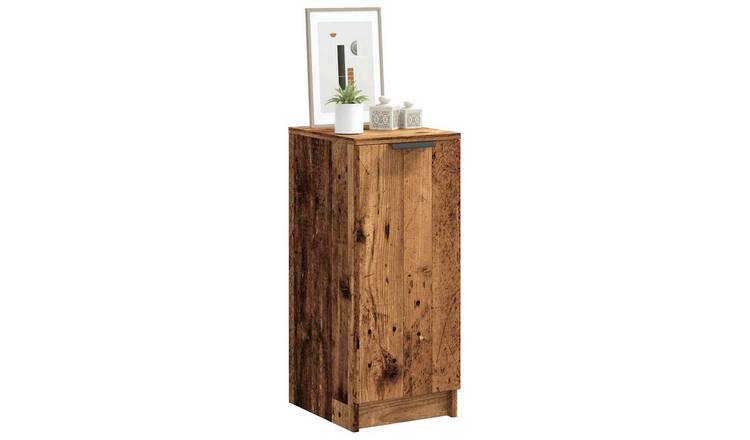 Walplus Engineered Wood Shoe Cabinet - Old Wood - 29.5 x 35 x 70 cm