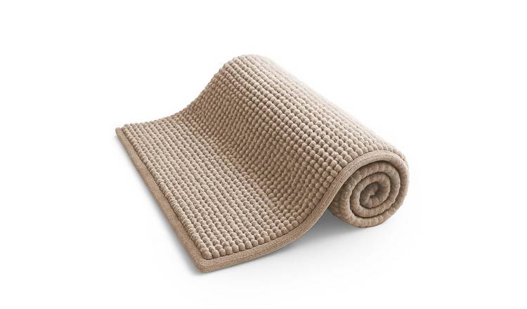 Keplin Chenille Non-Slip Microfibre Bath Mat - 40 x 60cm - Beige