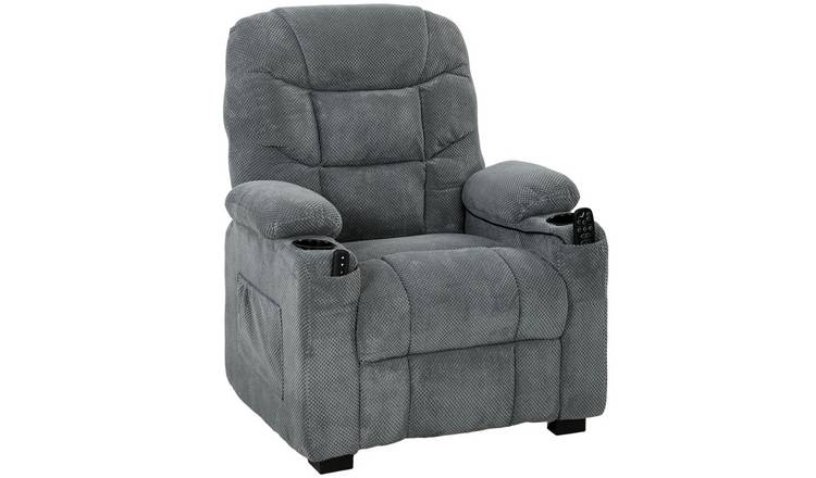 HOMCOM Electric Massage Recliner with Vibration and Heat - Dark Grey