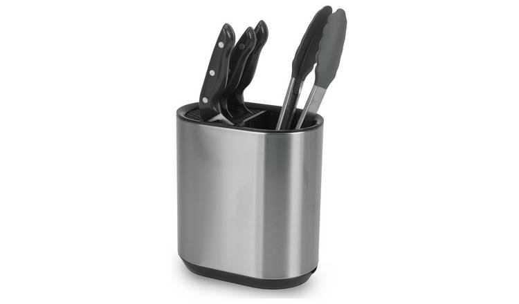 Top 3 Kitchen Utensil Block and Storage Caddy – Silver