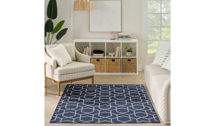 Mega Flooring Blue Modern Abstract Rug - 152 x 213cm