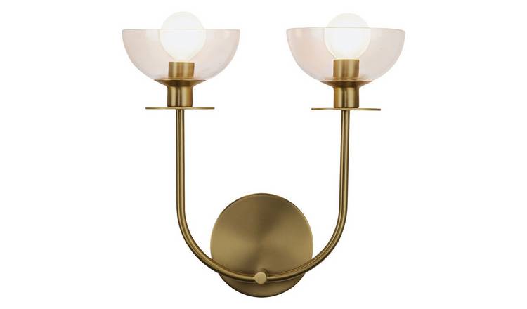 Elstead Alora 2 Arm Wall Light - Brushed Gold