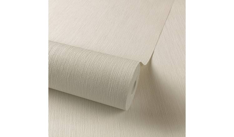 Grandeco Brushstroke Effect Plain Matisse Textured Wallpaper - Off White