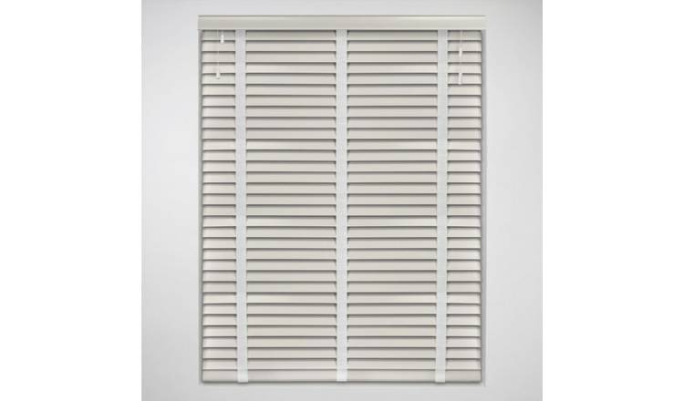 New Edge Blinds Cream Real Wood Tape Venetian Blind - 185cm x 120cm