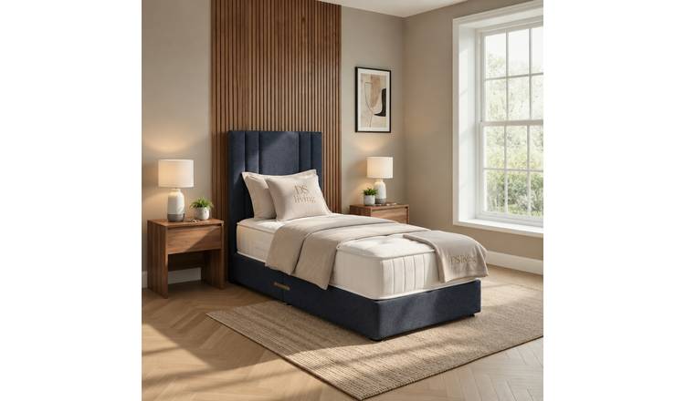 DS Living Velora Single Upholstered Divan Bed Frame - Graphite