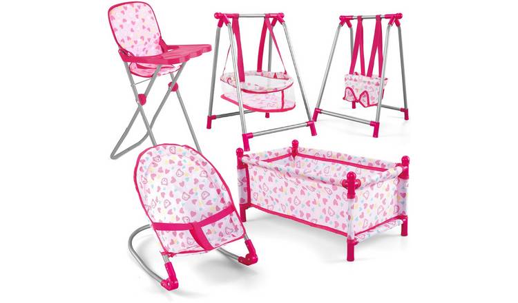 deAO 5 in 1 Baby Doll Pretend Play Set - Pink