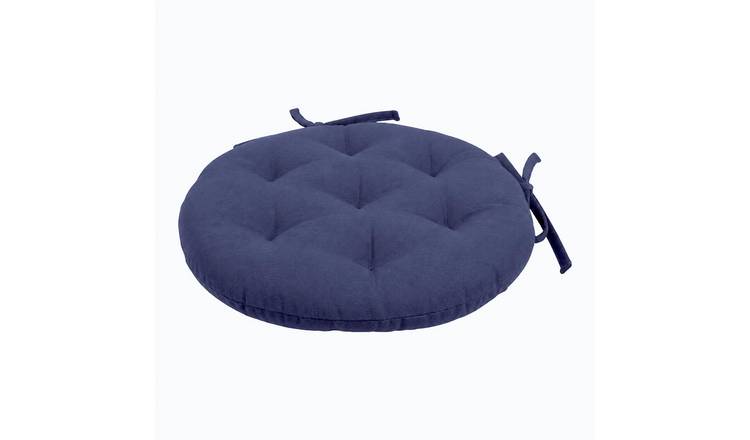 Harbour Housewares Round Seat Pad - 40 x 40cm - Navy