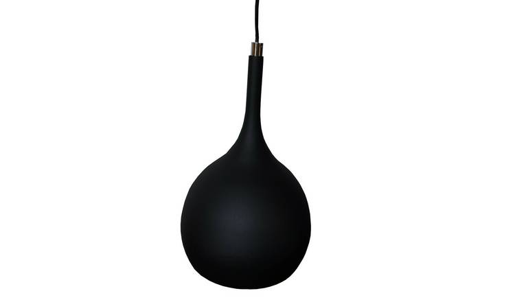 Loops Direct Steel Pendant Light - Matt Black and Copper 1 Lights