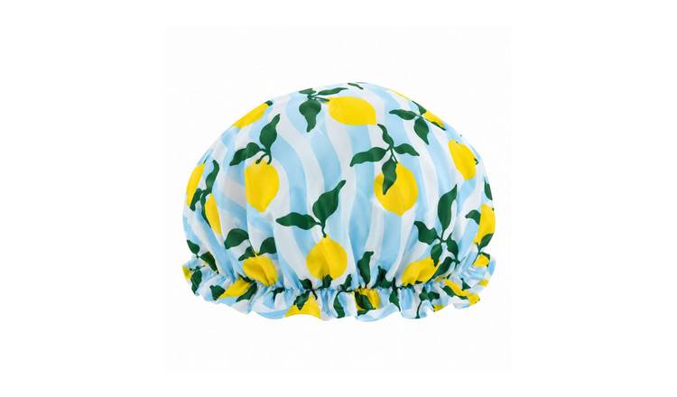 SMUG Shower Cap - Lemon Stripe Print