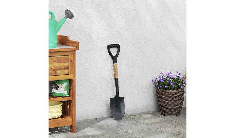 Walplus Steel Power Coated Shovel - Black - 15 x 68.5 cm