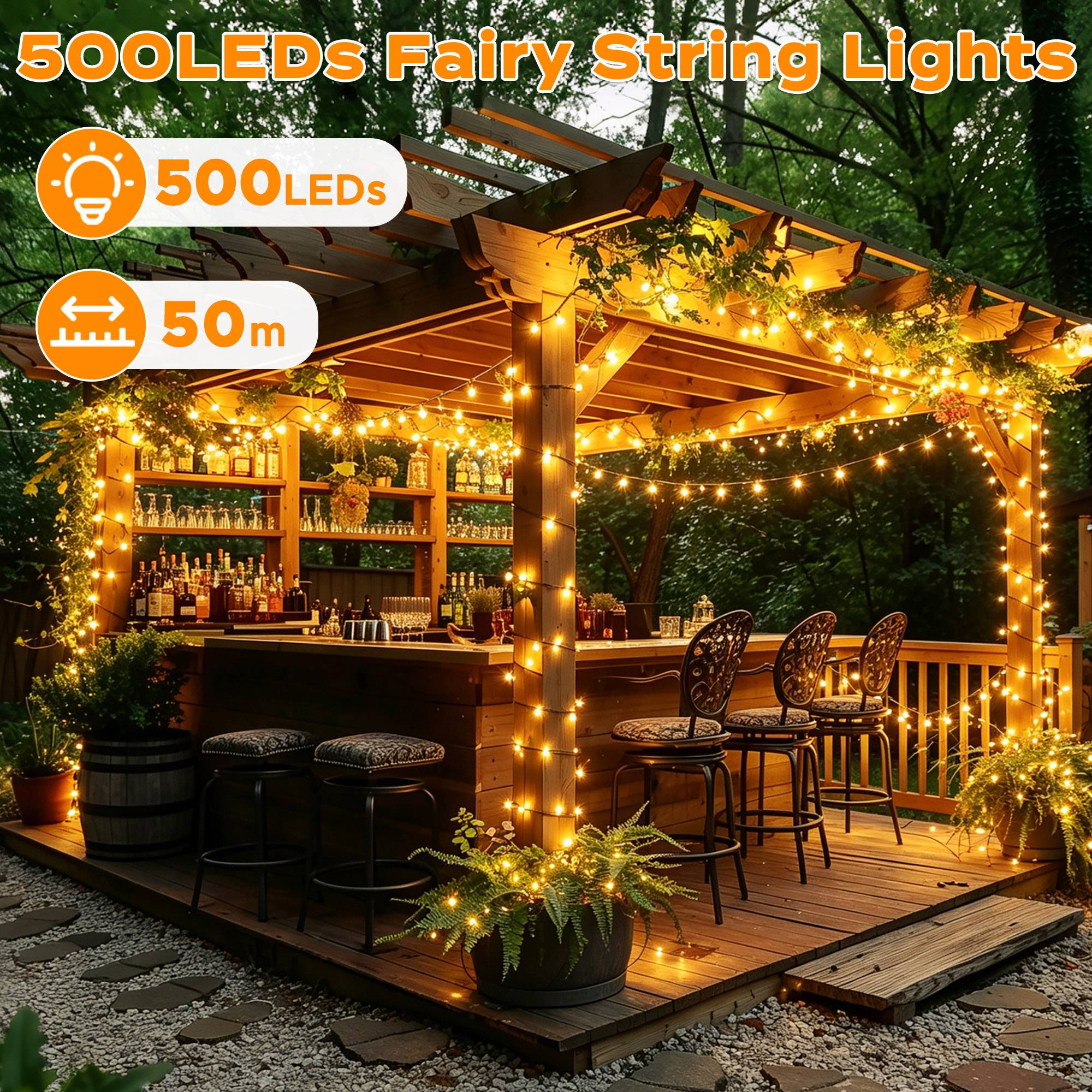 NETTA 500 LED 50m Fairy String Lights - Warm White - Image 2