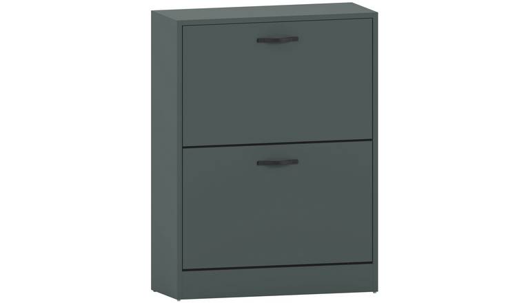 Vida Designs 2 Drawer Shoe Cabinet - Green
