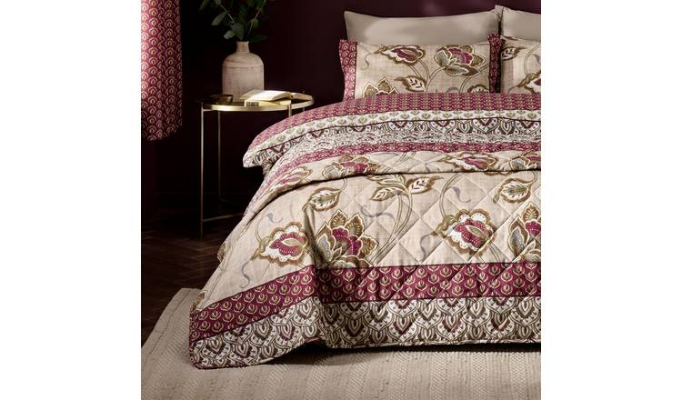 Catherine Lansfield Kashmir Bedspread 220 x 200cm - Natural