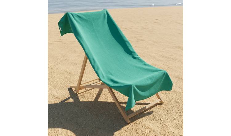 OHS Plain Microfibre Quick Dry Beach Towel - Turquoise