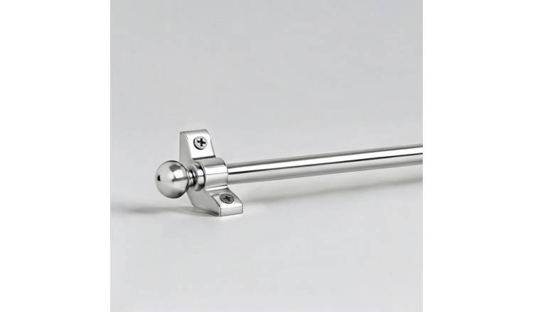 New Edge Blinds Pack of 13 Metal Stair Rods with Ball End Finial - Satin Silver