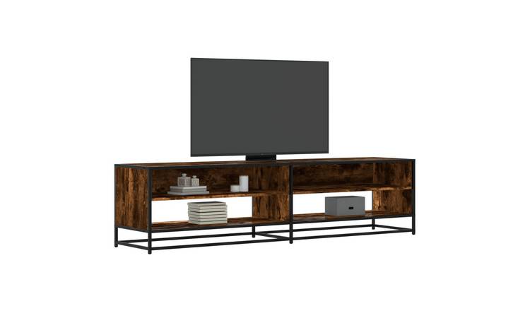 Walplus Engineered Wood TV Cabinet - Smoked Oak - 180.5 x 40 x 46 cm