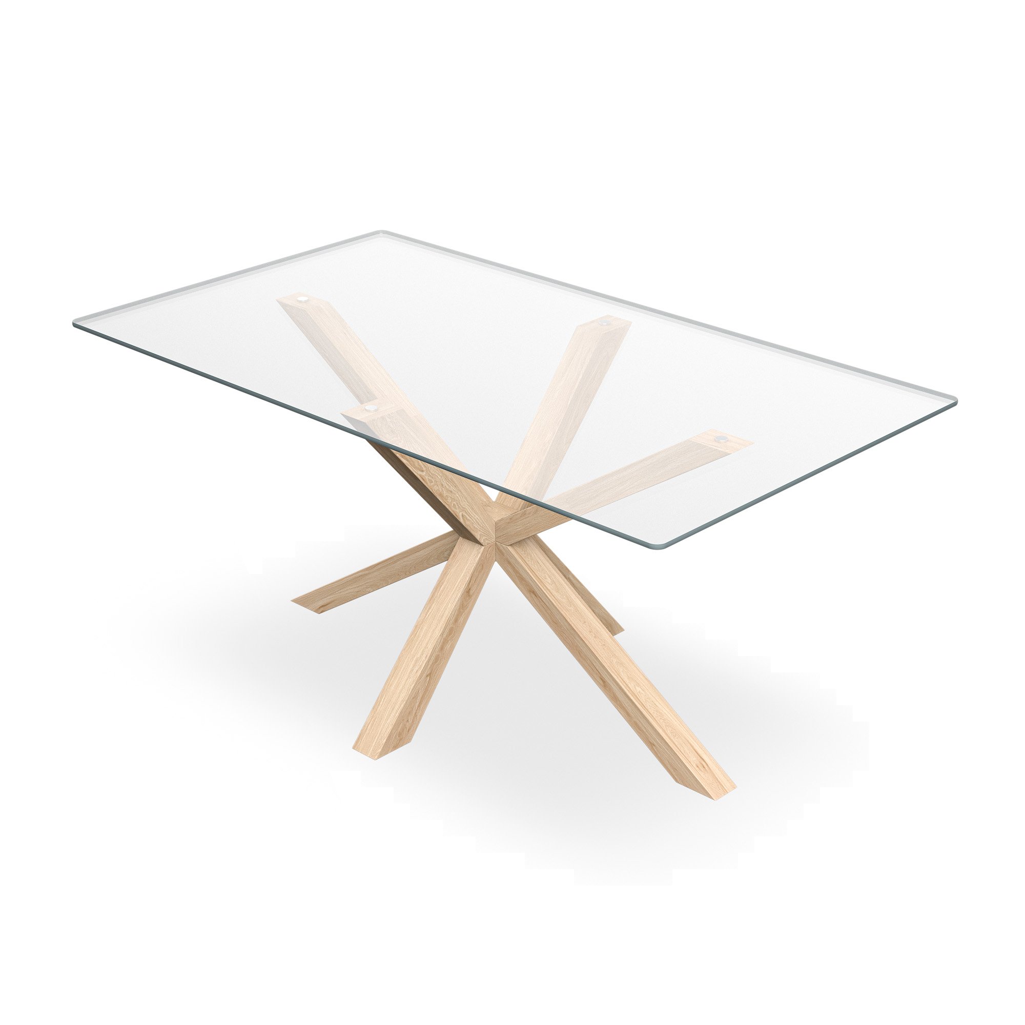 Furniture Online Etta Nova Glass Top Dining Table & 4 Beige Chairs - Image 3